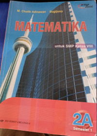 Image of MATEMATIKA UNTUK SMP KELAS VIII SEMESTER 1