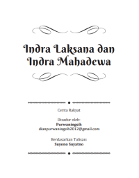 Image of Ebook Indra Laksana dan Indra Mahadewa