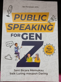 Image of PUBLIC SPEAKING FOR GEN Z